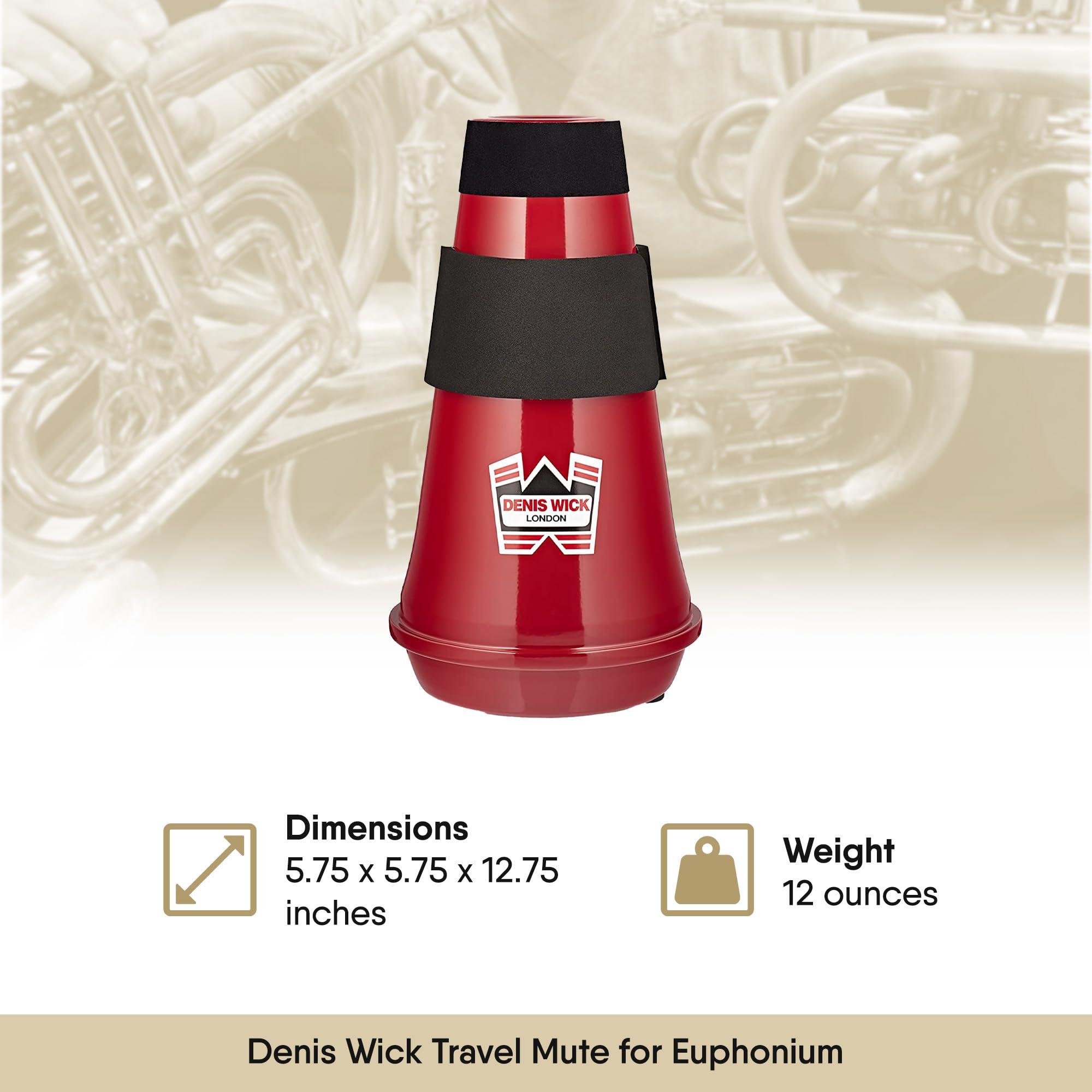 Amazon.com: Denis Wick Euphonium Travel Mute, 5587 - Red Aluminum